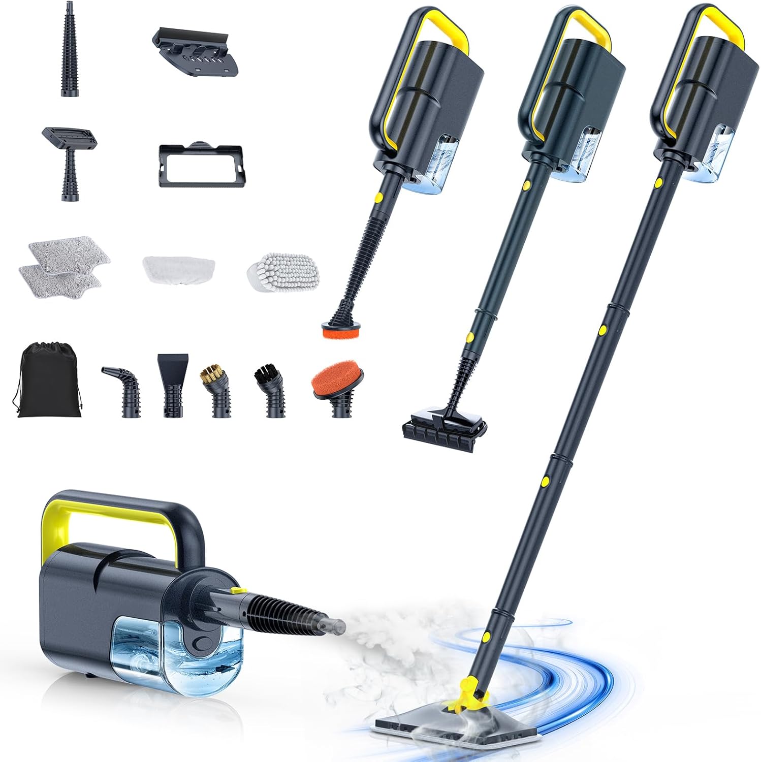 10-in-1 Steam Cleaner, Detachable Handheld Steam Mop for Multi-Surface