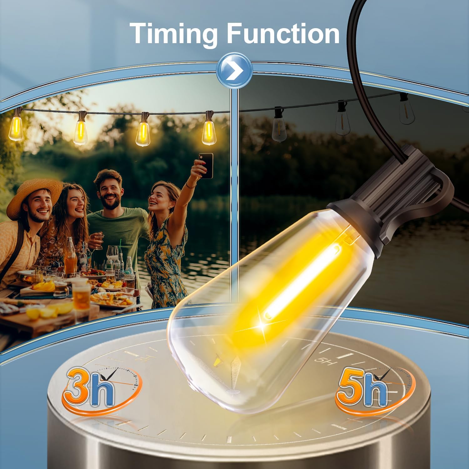 Outdoor Lights String Patio Outside - 100ft 30M LED Waterproof Light ST38 - Image 3