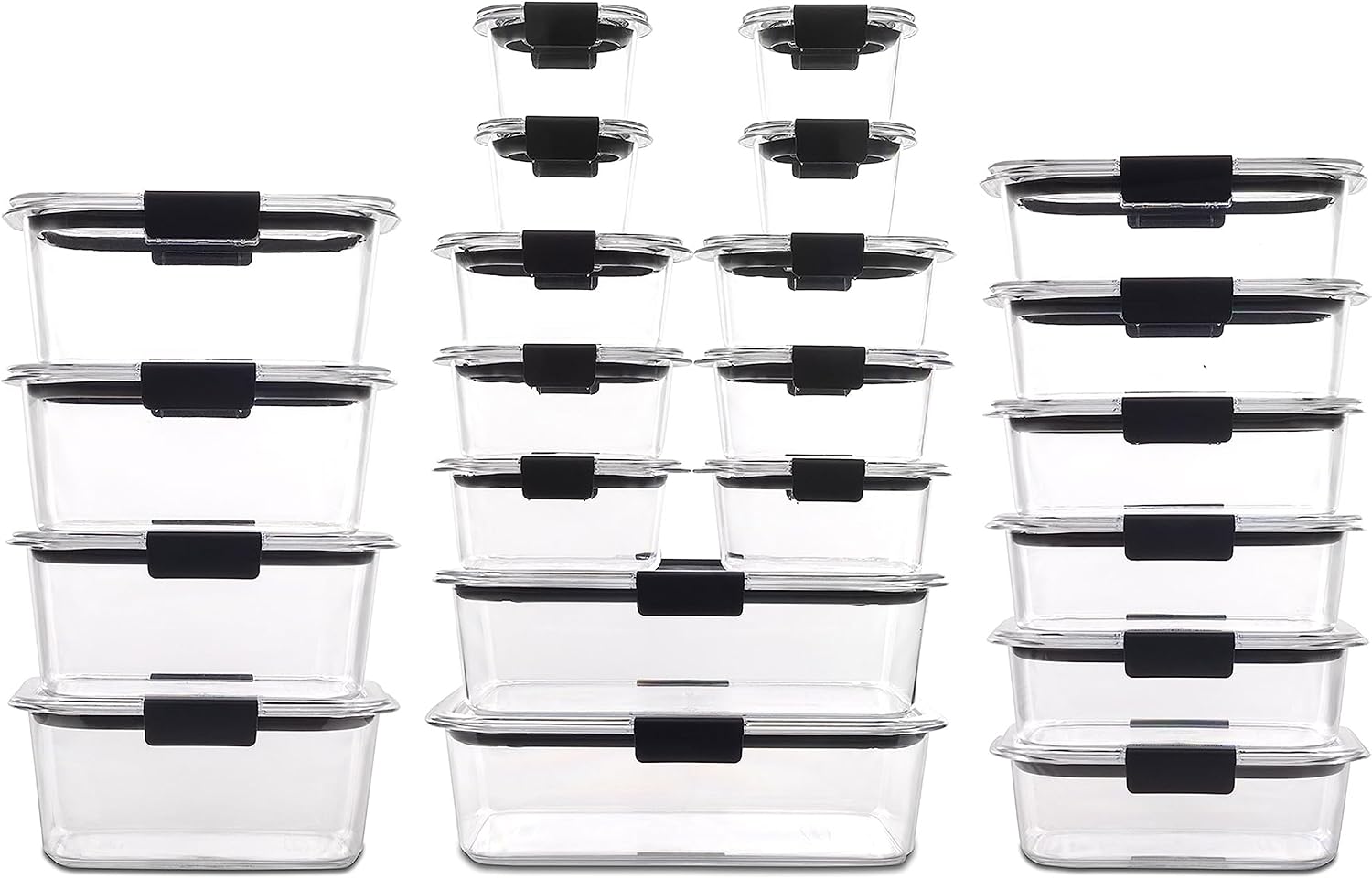 Rubbermaid Brilliance BPA Free 44-Piece Food Storage Containers Set Airtight Leak-Proof with Lids for Meal Prep Lunch and Leftovers - Image 2