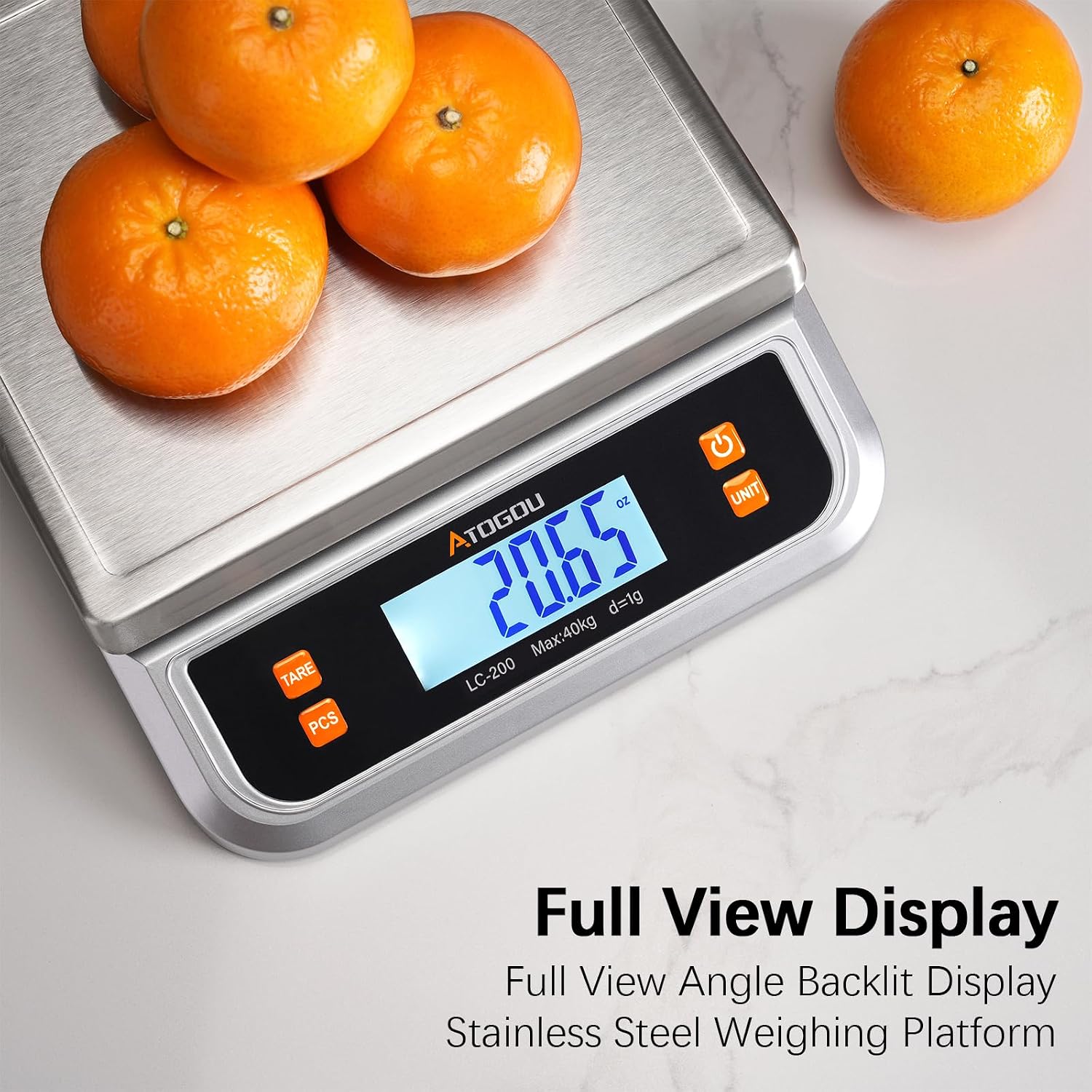 Atogou 88lb Food Scale, Commercial Kitchen Scale Plug-in Usable - Image 5