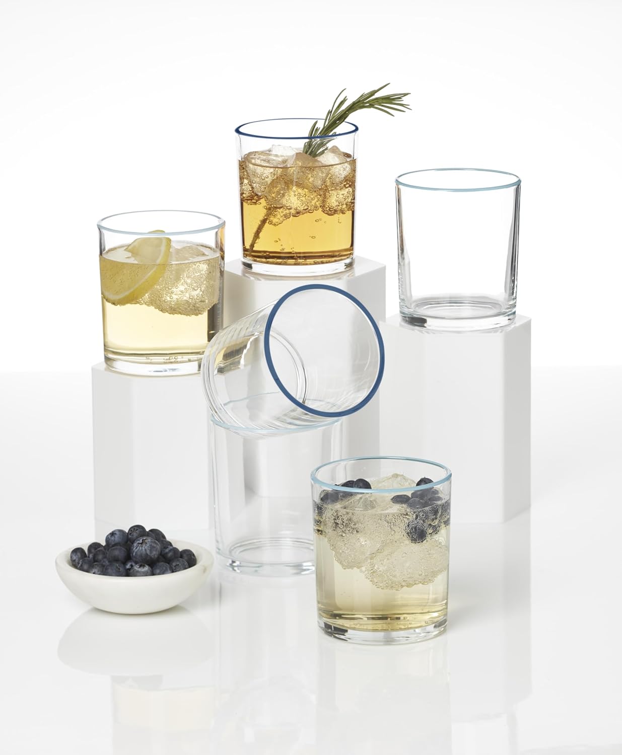 Oneida 24 Seven Turquoise Glass Tumblers, 13.5oz, Set of 6 - Image 3