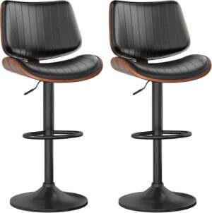 YaFiti Bentwood Swivel Bar Stools S...