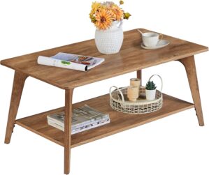 VASAGLE Coffee Table, 2-Tier Center...