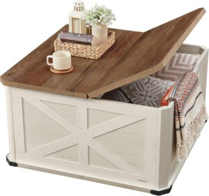 VASAGLE Farmhouse Coffee Table with...