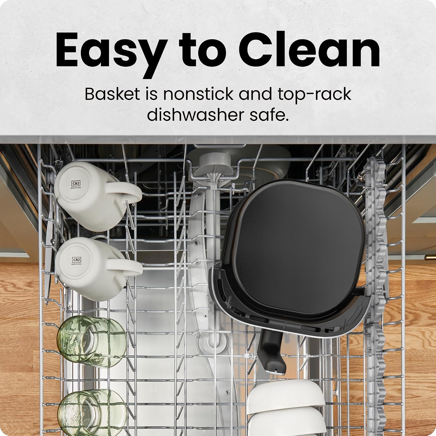 Chefman Air Fryer – 4 QT Compact Airfryer for Quick & Easy Meals in Minutes, Features Hi-Fry Technology for Extra Crisp, Touchscreen Controls with 4 Presets, Nonstick & Dishwasher Safe Basket - Black - Image 6