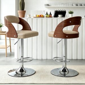 Adjustable Bar Stools Set of 2, Swi...