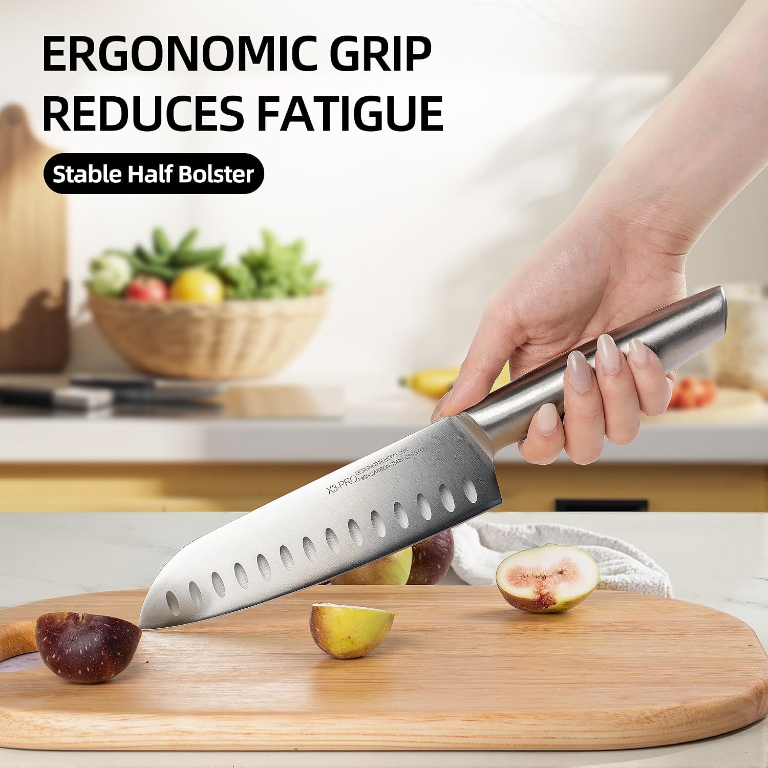 KnifeSaga 14 Pcs Knife Set with Block, Premium, Razor Sharp, Japanese Steel - Image 3