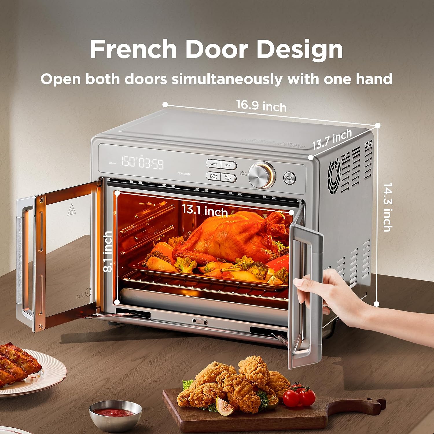 Midea Flexify Pro French Door Air Fryer Toaster Oven, 26.4 QT - Image 10