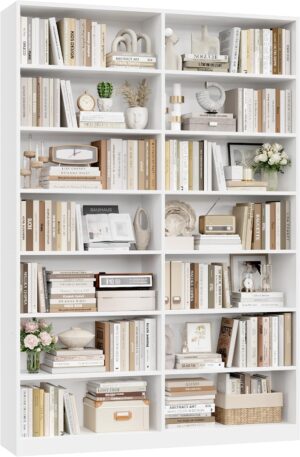FACBOTALL 83.7″ Tall Bookshel...