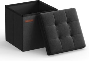 SONGMICS Small Folding Storage Otto...