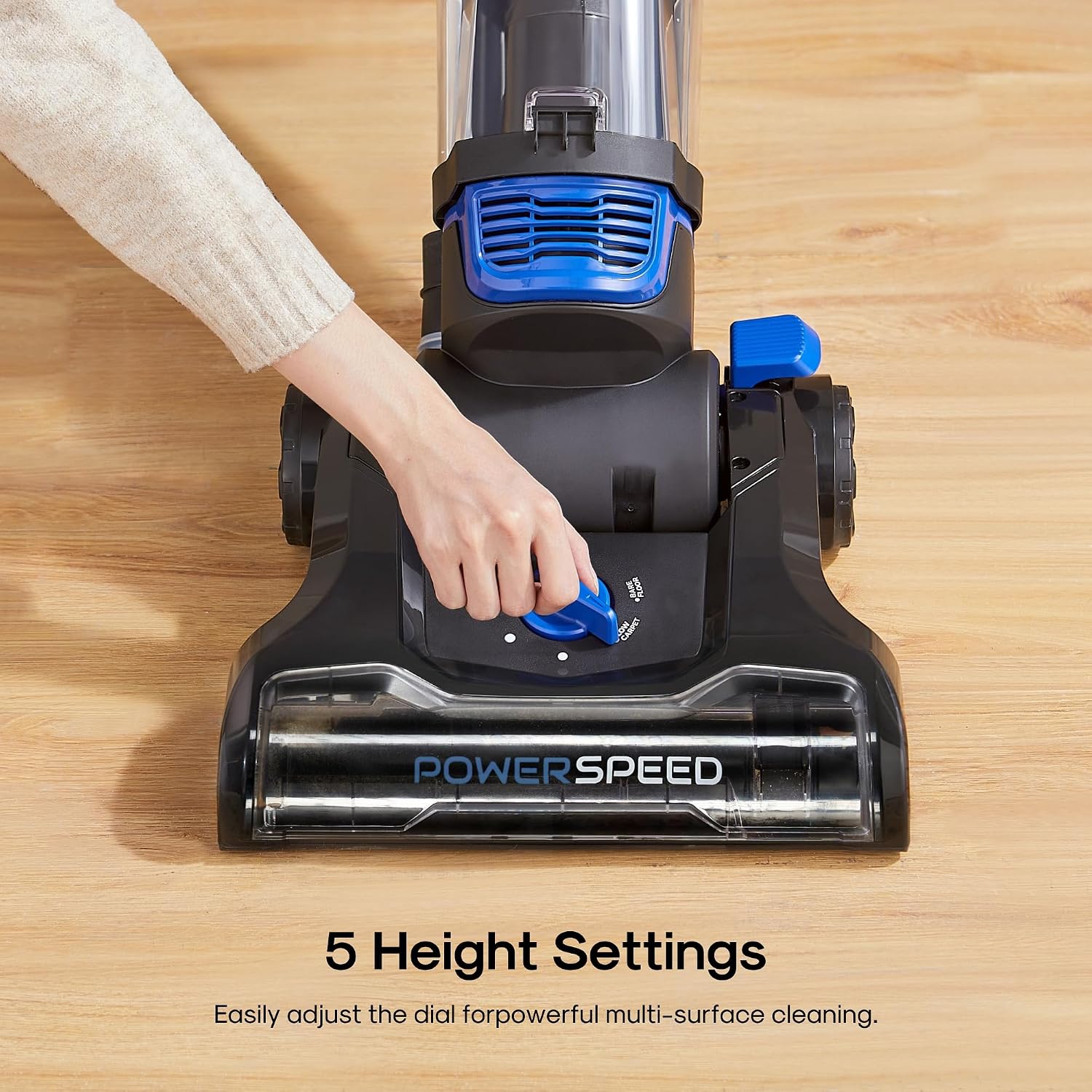 Eureka Lightweight Powerful Upright Vacuum Cleaner for Carpet and Hard Floor, PowerSpeed, New Model,Blue,black/New Model - Image 6