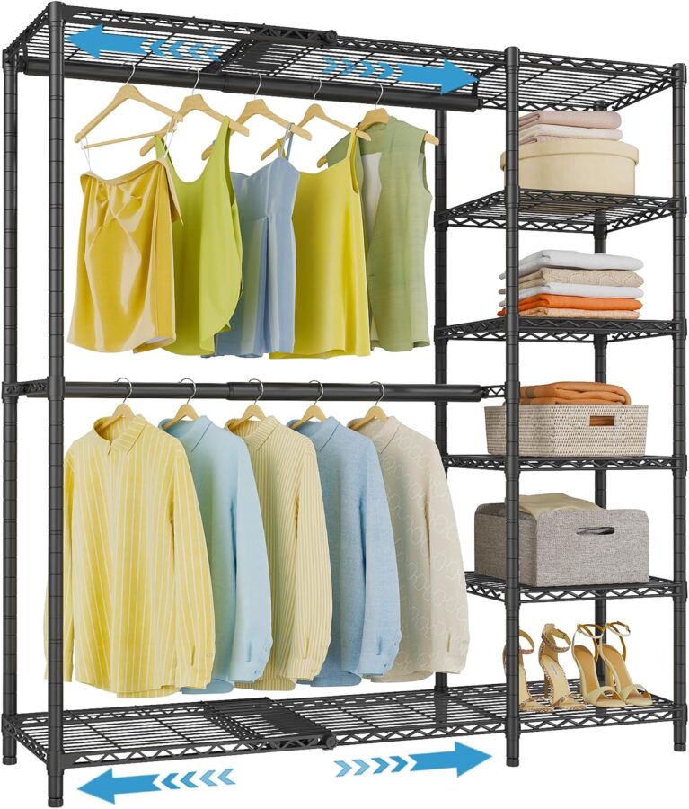 VIPEK X2 Expandable Clothes Rack Portable Closet Organizer System Black