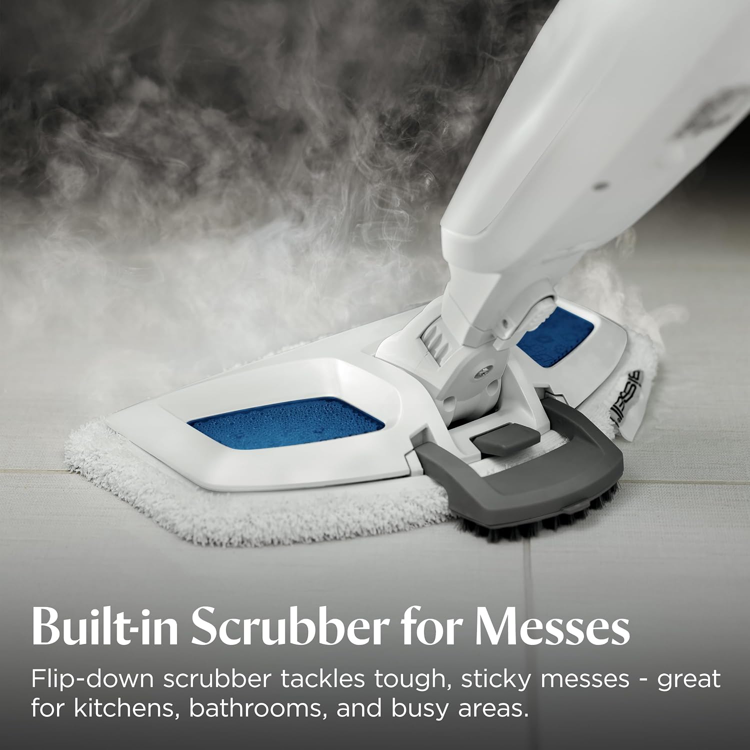 BISSELL Steam Mop 1940A PowerFresh Floor Steam Cleaner for Hard Wood & Tile with Natural Sanitization, Easy Scrubber, Variable Steam, 12” Cleaning Path - Image 3