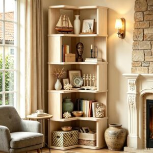 Corner Bookshelf, 6-Tier L Shaped C...