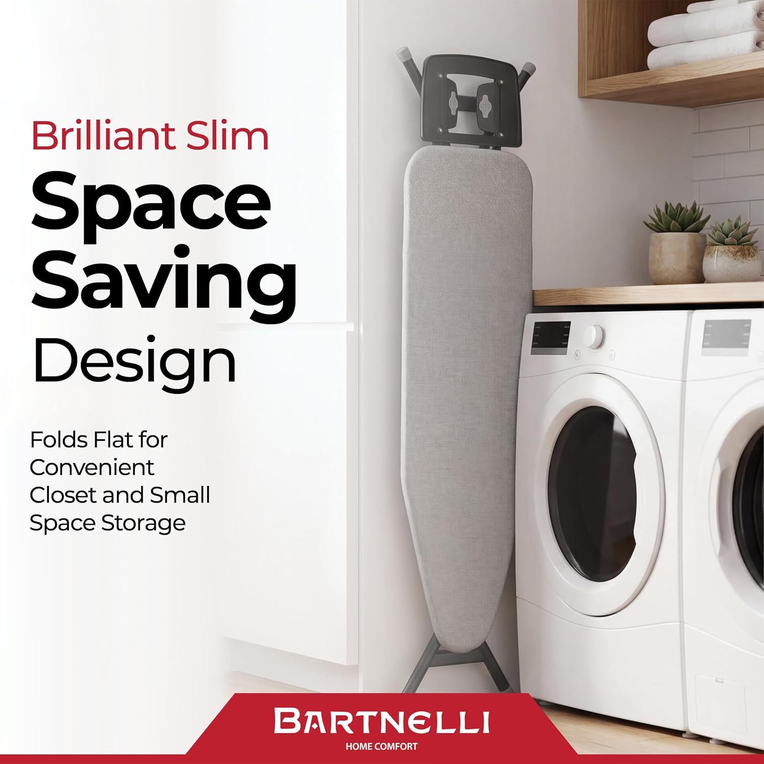 Bartnelli Extreme Stability Ironing Board & Iron Rest 43x13 Iron Surface - Image 6