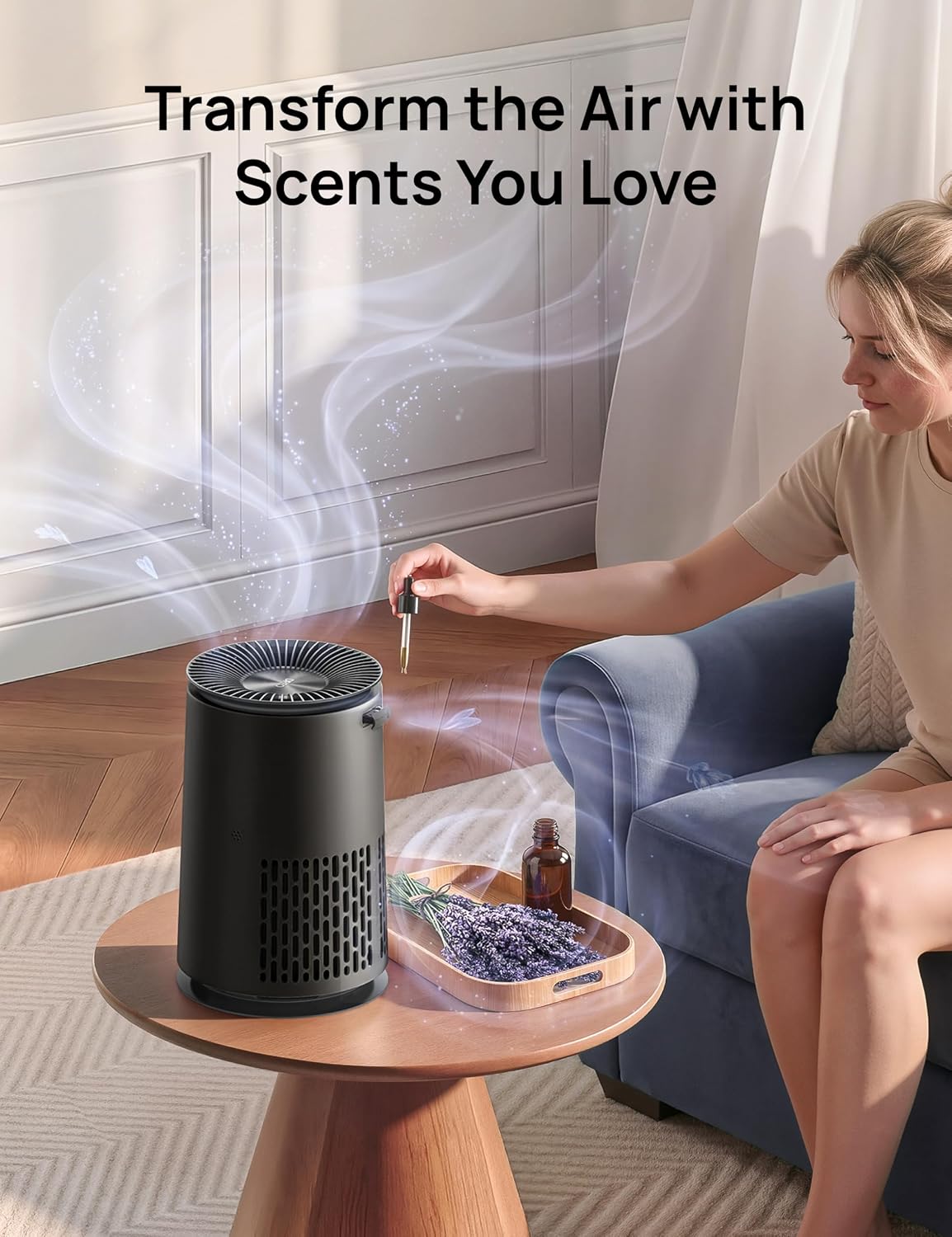 DREO Smart Air Purifier for Home, AHAM VERIFIDE Air Cleaner for Bedroom, Pets, Smoke, Dust, Pollen & Odors, Wi-Fi/Voice/Alexa, PM2.5 Monitor, Auto, Turbo, HEPA Sleep Mode, DR-HAP008S Black (Dreo 338S) - Image 10