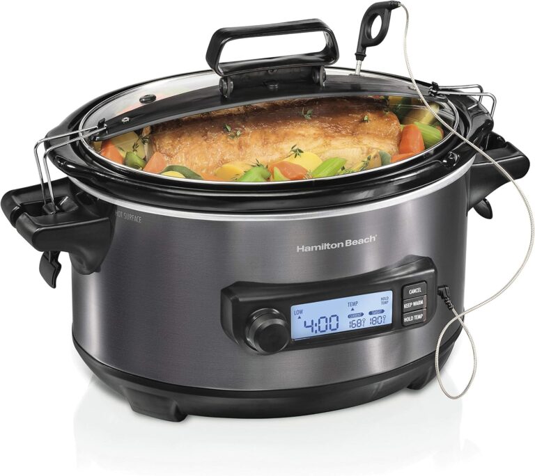 Hamilton Beach Portable 6 Quart Set & Forget Programmable Slow Cooker