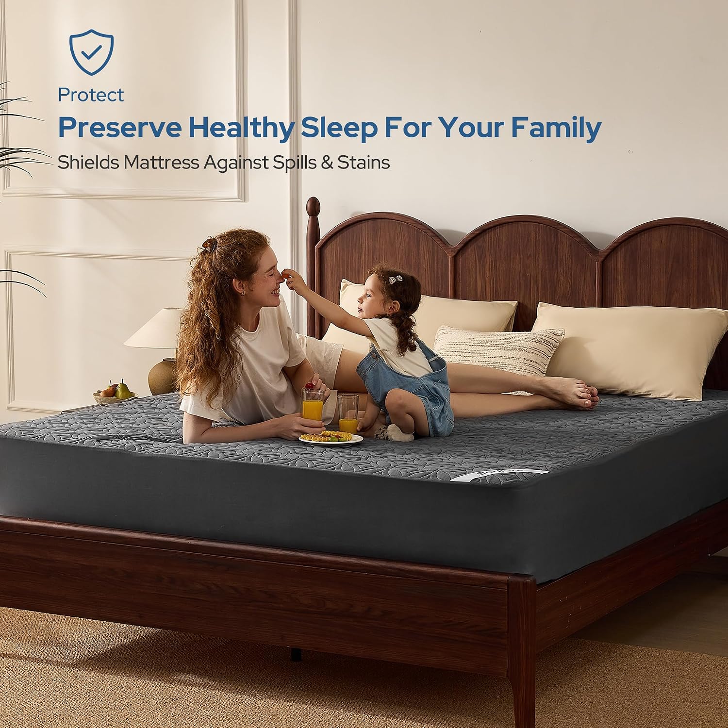 BEDLORE Waterproof Mattress Protector, Queen Size Mattress Pad Noiseless - Image 2