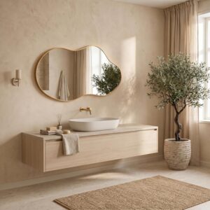 Irregular Wall Mirror 24×40 Inch W...
