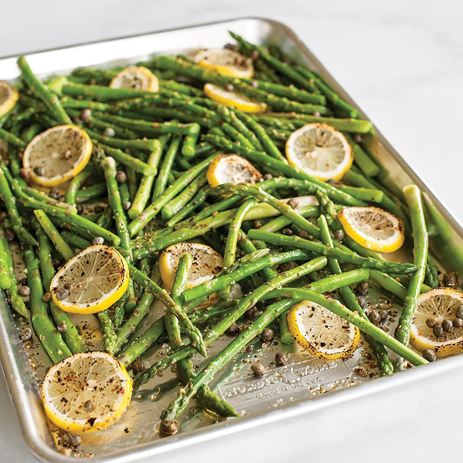 Nordic Ware Naturals 3 Piece Set - USA Made Aluminum Commercial Quality Sheet Pan for Baking or Roasting, Encapsulated Galvanized Steel Rim Prevents Warping; Half Sheet, Jelly Roll and Quarter Sheet - Image 7