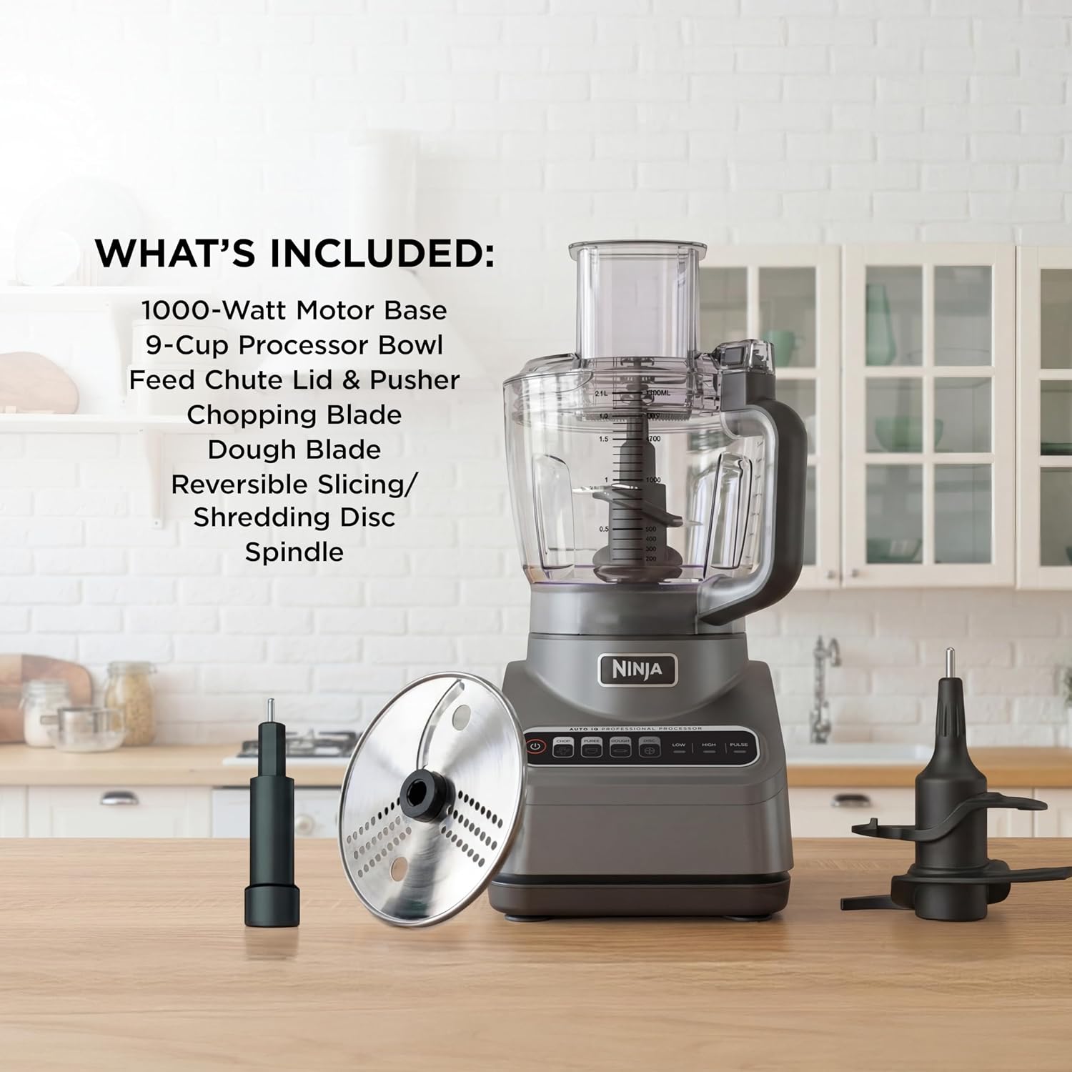 Ninja Professional Plus Food Processor, 1000PW, 9-Cup, Grey, BN601 - Image 9