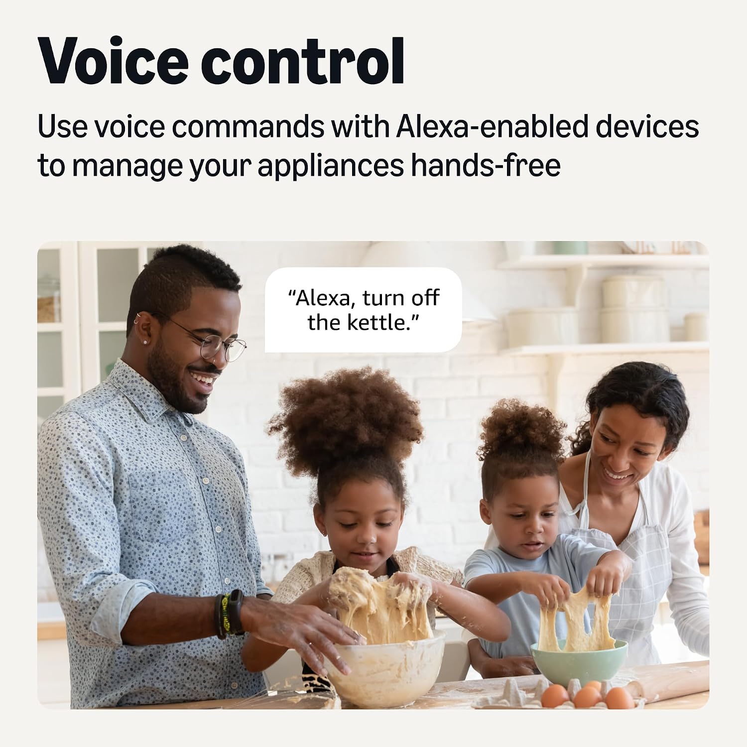 Amazon Basics Smart Plug, Works with Alexa Only, Voice Control, Remote APP Control, Schedule, Compact Design, Versatile, 2.4 GHz Wi-Fi, No Hub Required, 4-Pack, White - Image 3