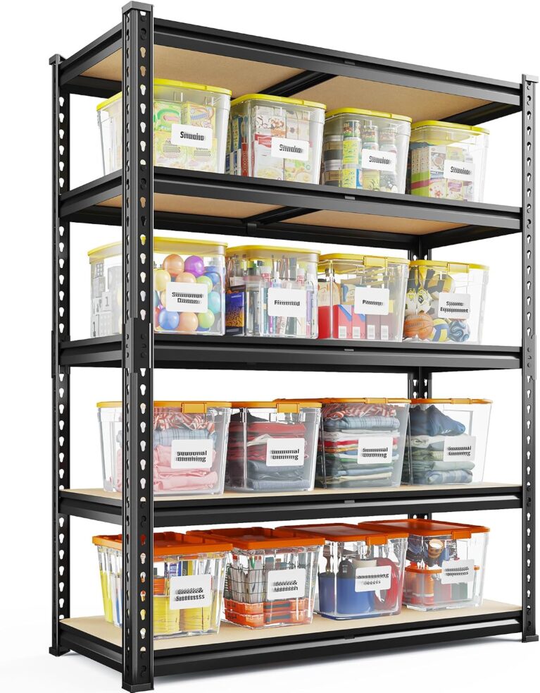 REIBII 2400 Lbs Garage Shelving for Basement, Adjustable Shelving Unit