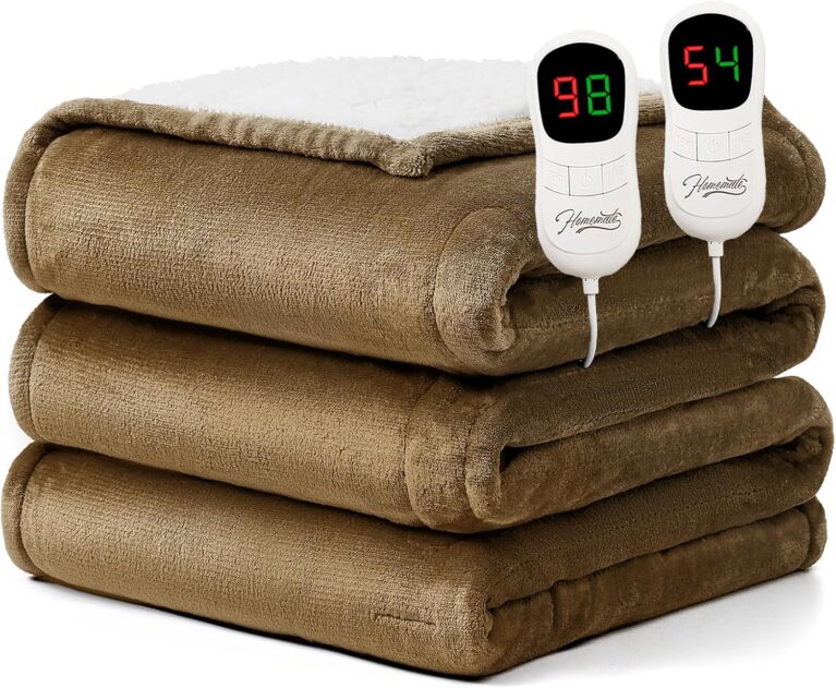Homemate Electric Heated Heating Blanket Queen Size 84x90 Dual Control ETL