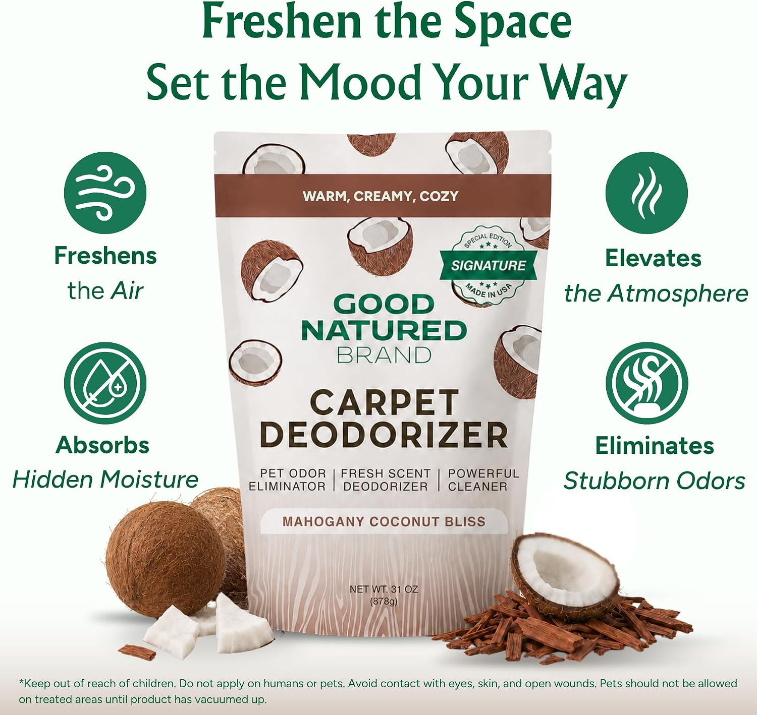 Good Natured Brand Carpet Deodorizer & Air Freshener Powder, 31oz - Image 2