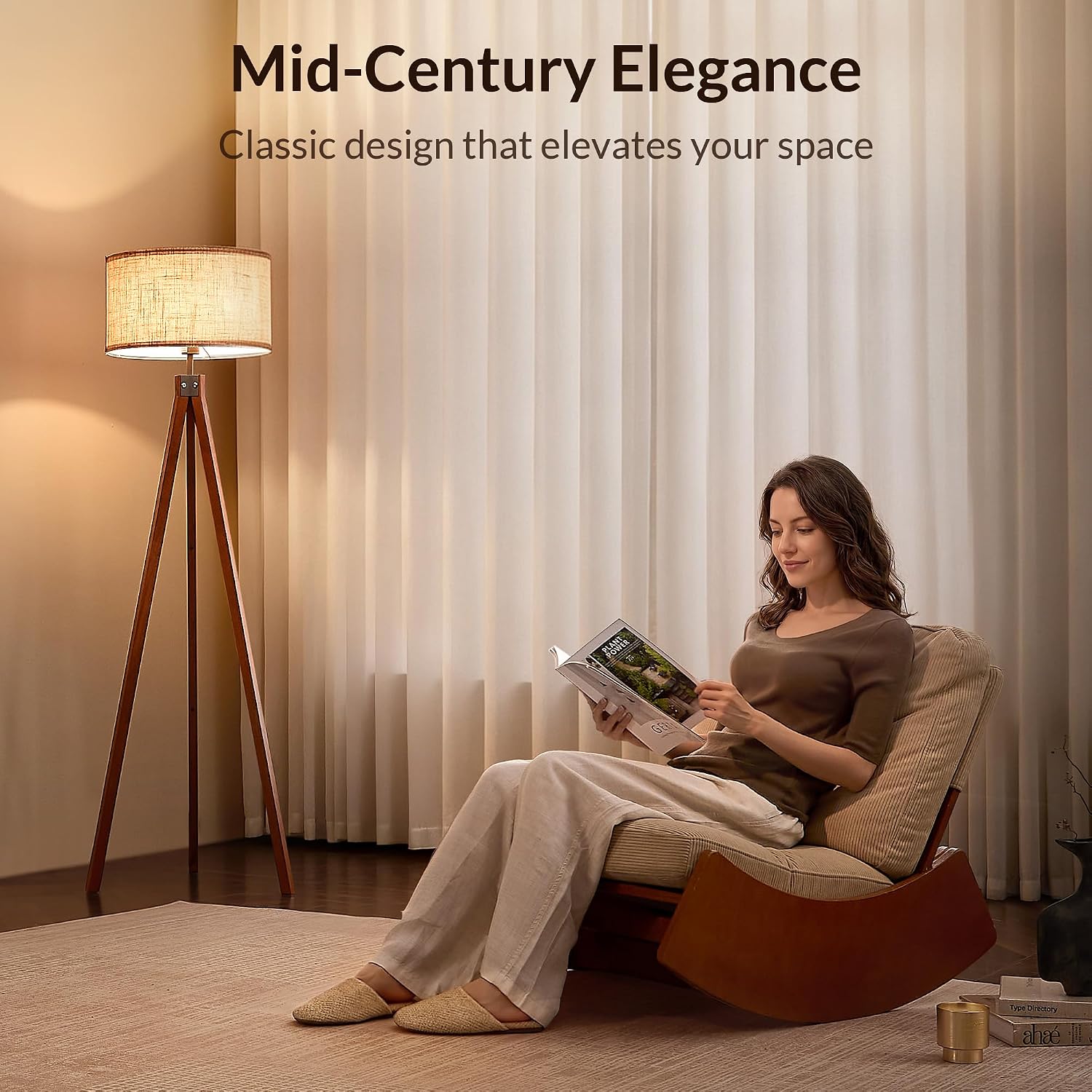 LEPOWER Tripod Floor Lamp Mid Century Modern Standing Lamps for Living Room - Image 2