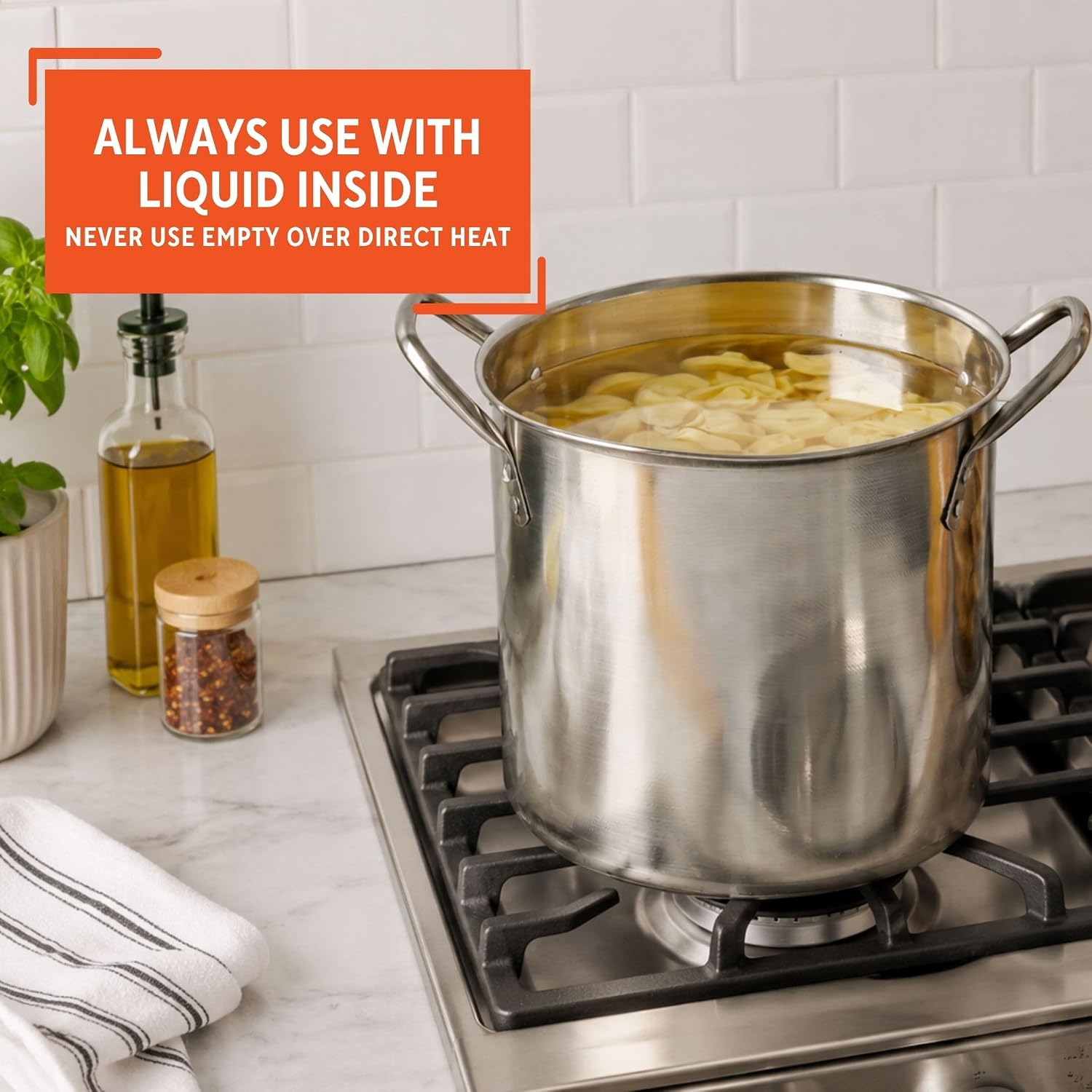 IMUSA Stainless Steel Stock Pot with Lid, 20 Quart, Silver - Image 2