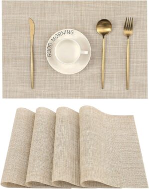 Leetaltree Beige Placemats Set of 4...