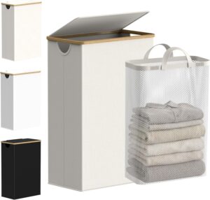 efluky Slim Laundry Basket with Lid...