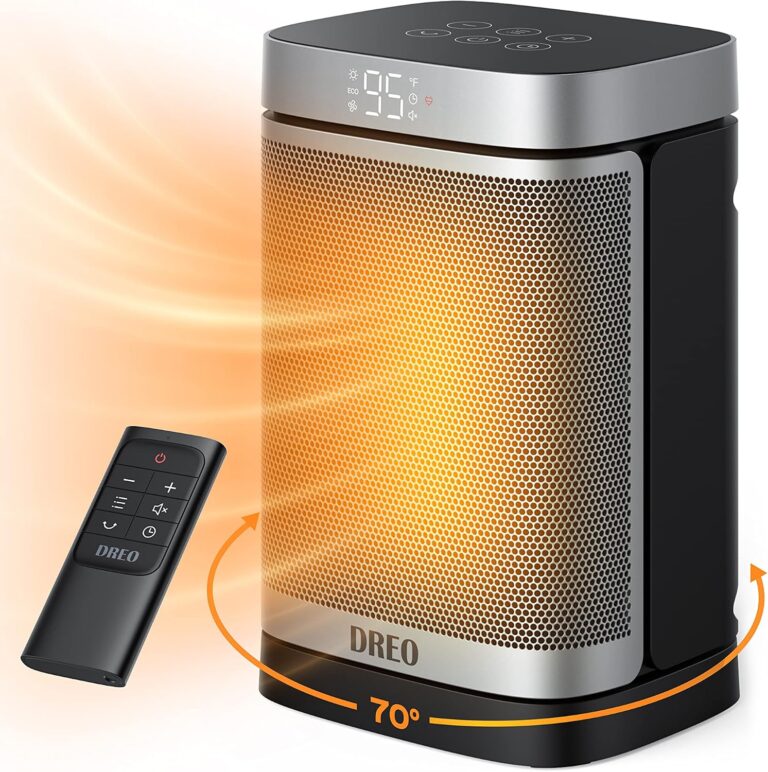 DREO Space Heater, Portable Electric Heaters for Indoor Use with Thermostat
