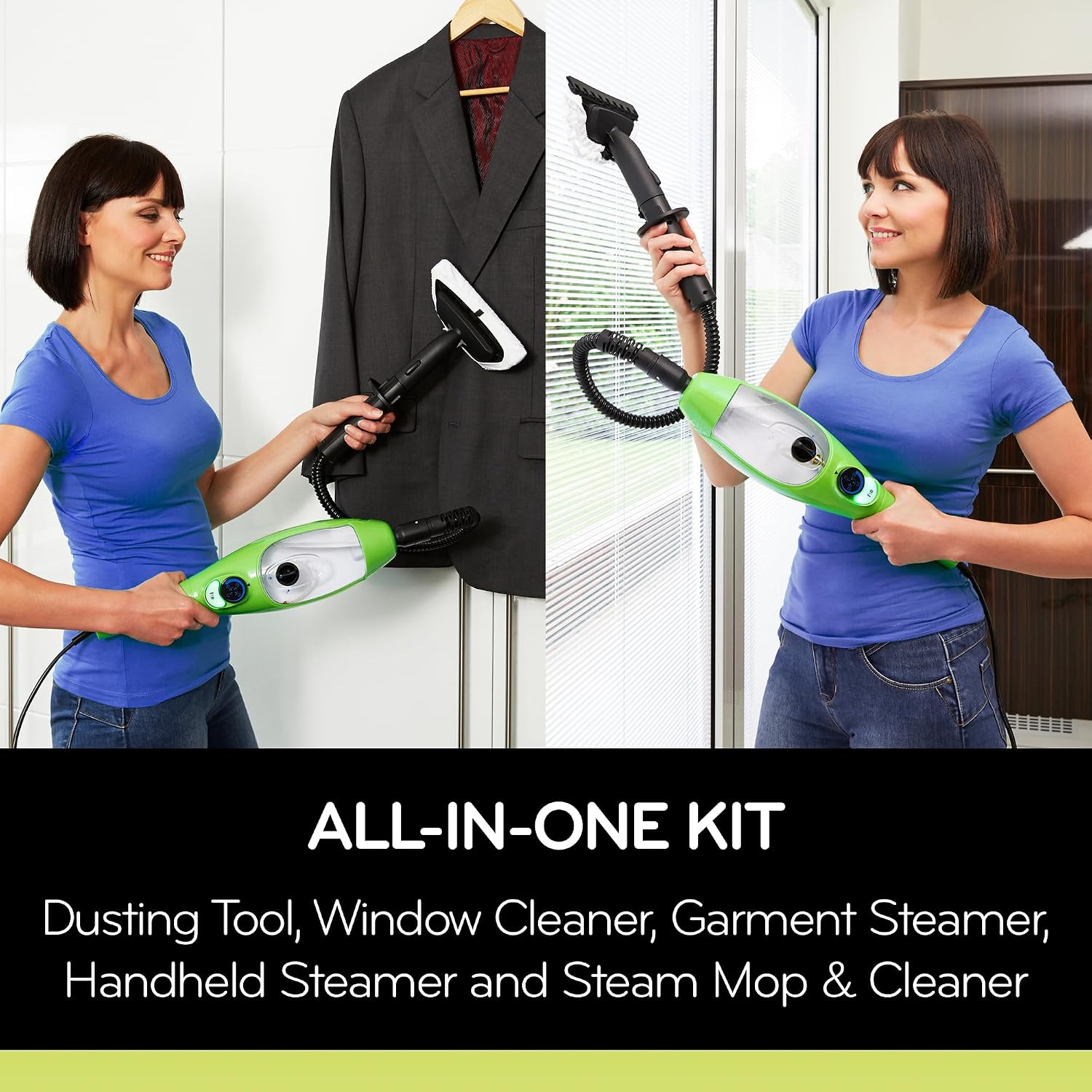 H2O X5 Steam Mop & Handheld Steam Cleaner | 5-in-1 Floor Steamer | Hardwood, Tile & Laminate Cleaner | Carpet Glider Included | Grout, Window & Garment Attachments - Image 6