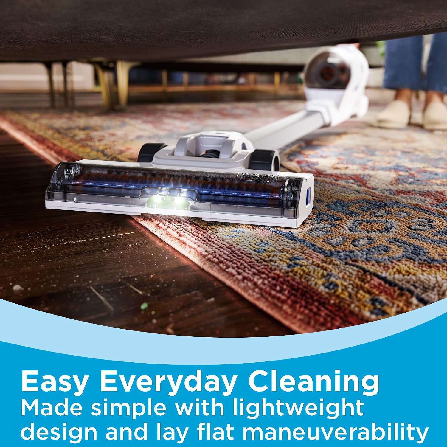 BLACK+DECKER POWERSERIES 16V MAX Stick Vacuum Cordless Rechargeable with LED Lights,Portable Vacuum Cordless, Lightweight, Anti-Tangle, Self-Standing, Multi-Surface, White (BHFEA420J) - Image 6