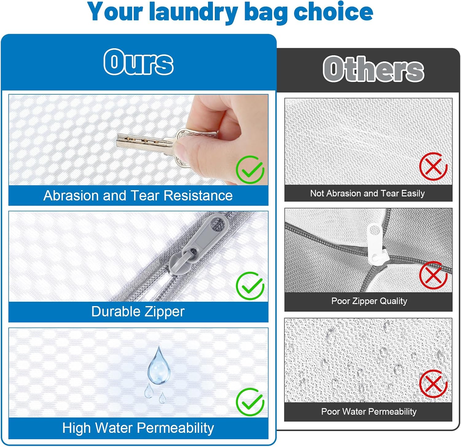6-Pack Durable Honeycomb Mesh Laundry Bags for Delicates, 12 x 16 Inches - Image 8