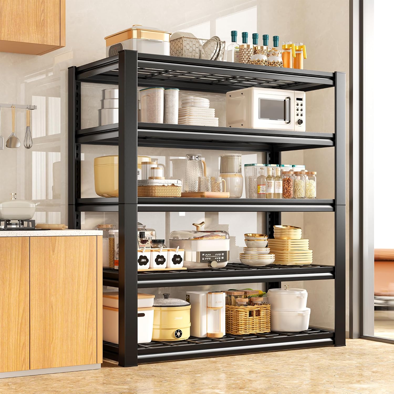 REIBII 72" H Garage Shelving 3200 LBS Heavy Duty Adjustable Storage Shelves - Image 6