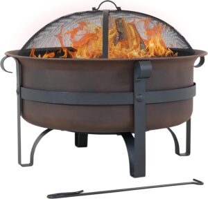 Sunnydaze 29″ Patio Fire Pit ...
