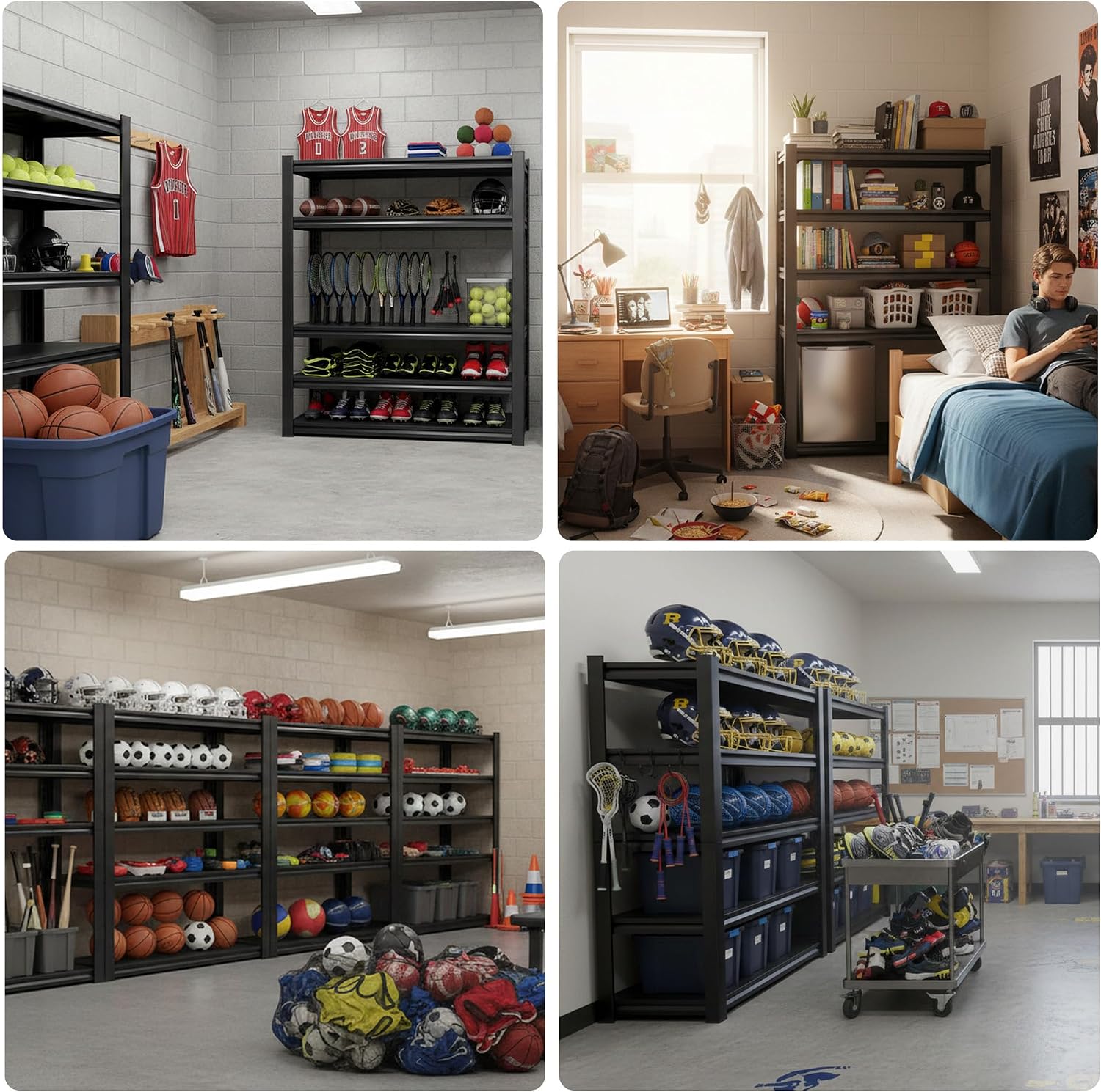 REIBII 5 Tier Garage Shelving for Garage, Adjustable Metal Shelving - Image 10