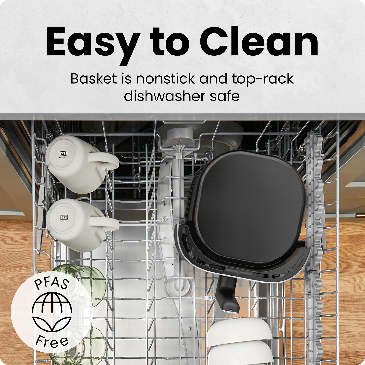 CHEFMAN 2 Qt Mini Air Fryer – Digital Space-Saving Compact Air Fryer with Nonstick and Dishwasher Safe Basket, Quick & Easy Meals in Minutes, Features Digital Timer and Shake Reminder – Black - Image 7