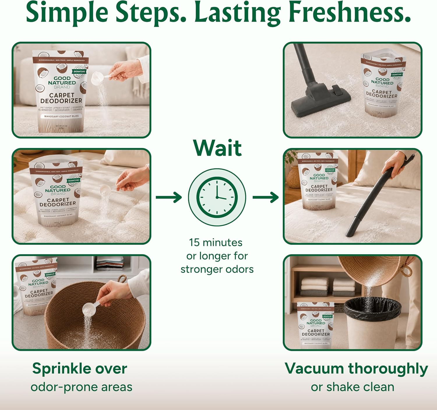 Good Natured Brand Carpet Deodorizer & Air Freshener Powder, 31oz - Image 7