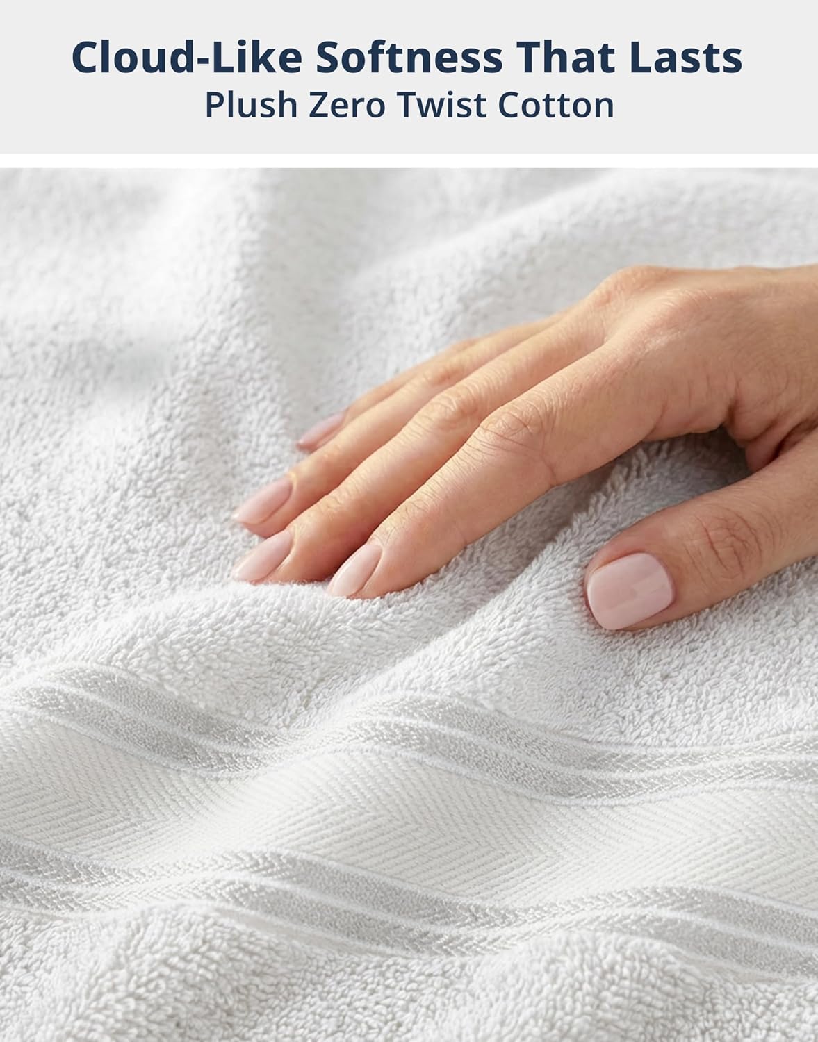 LANE LINEN Bath Towel Set 100% Cotton 18 Piece Soft Absorbent - White - Image 4