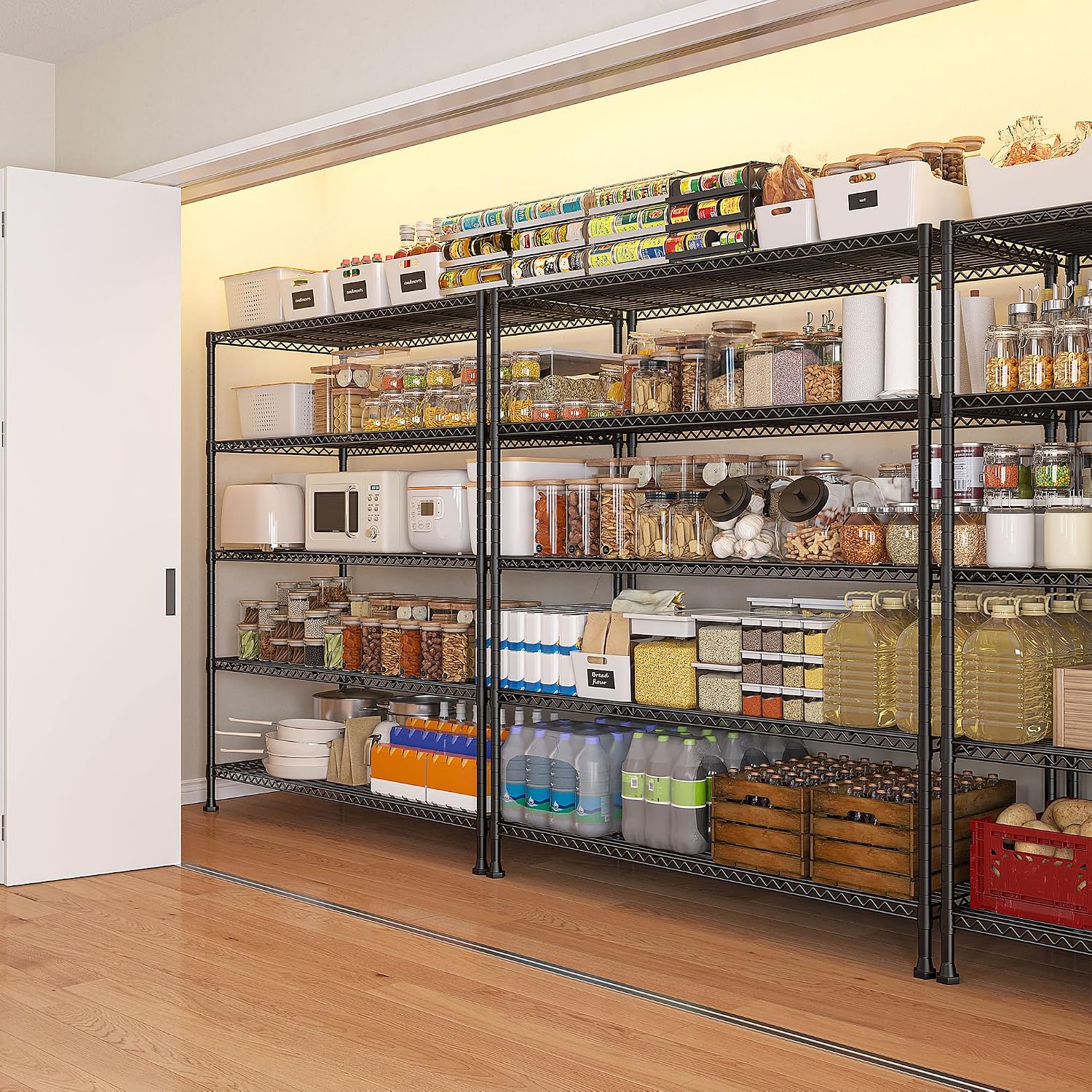 REIBII Heavy Duty 5-Tier Storage Shelves, 45.5''W for Kitchen Garage Retail - Image 5
