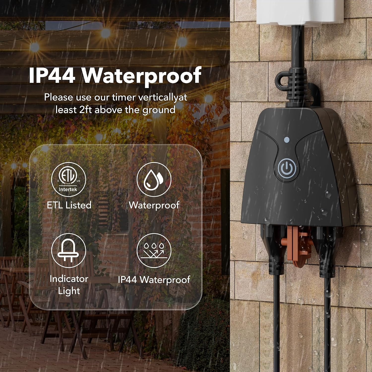 HBN Outdoor Smart Plug, WiFi Heavy Duty 2 Outlet Timer, 1 Pack, 2.4GHz - Image 7
