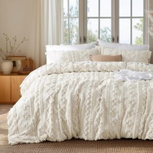 Bedsure Boho Duvet Cover Queen, Tuf...