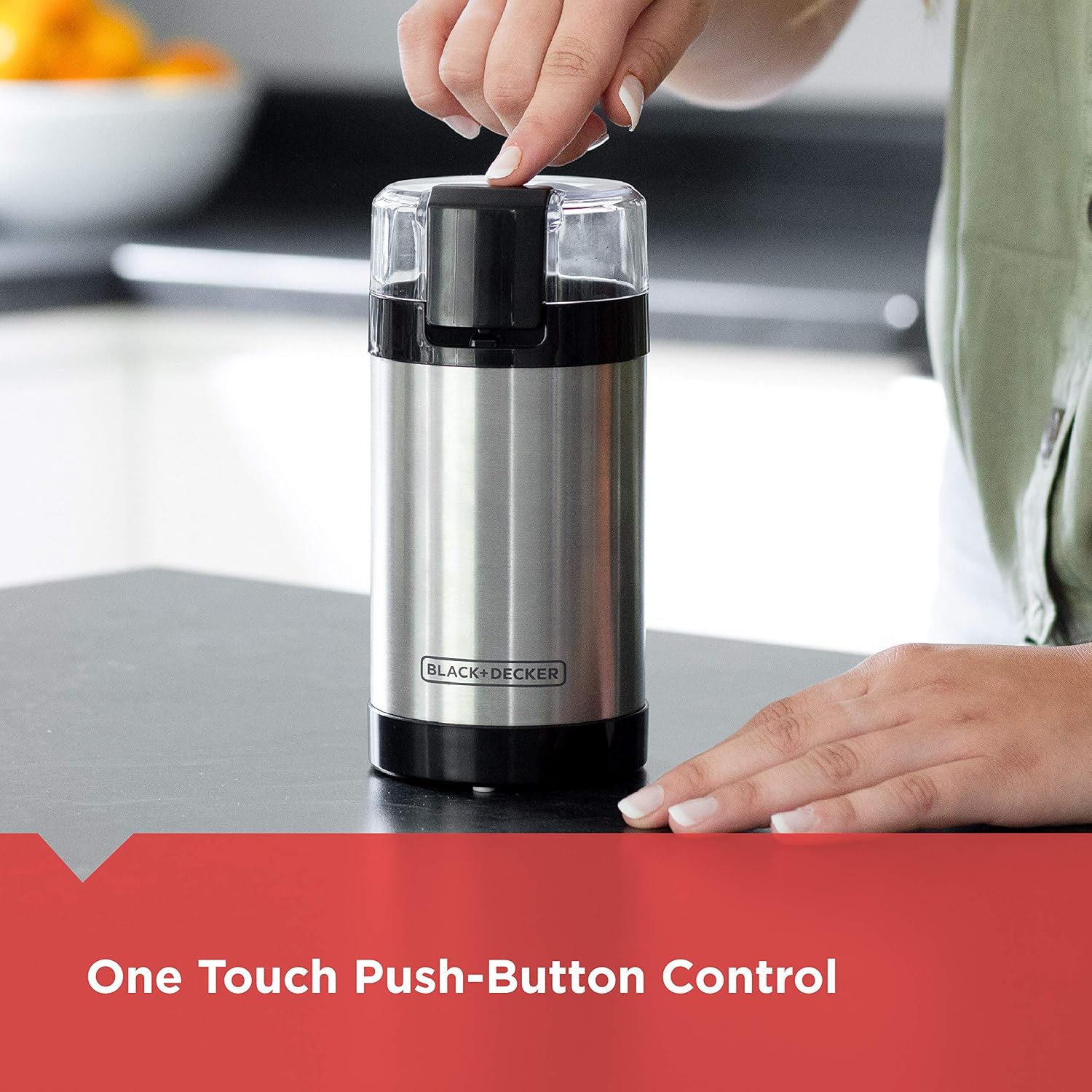 BLACK+DECKER One-Touch Coffee & Spice Grinder with Stainless Steel Blades - Image 5