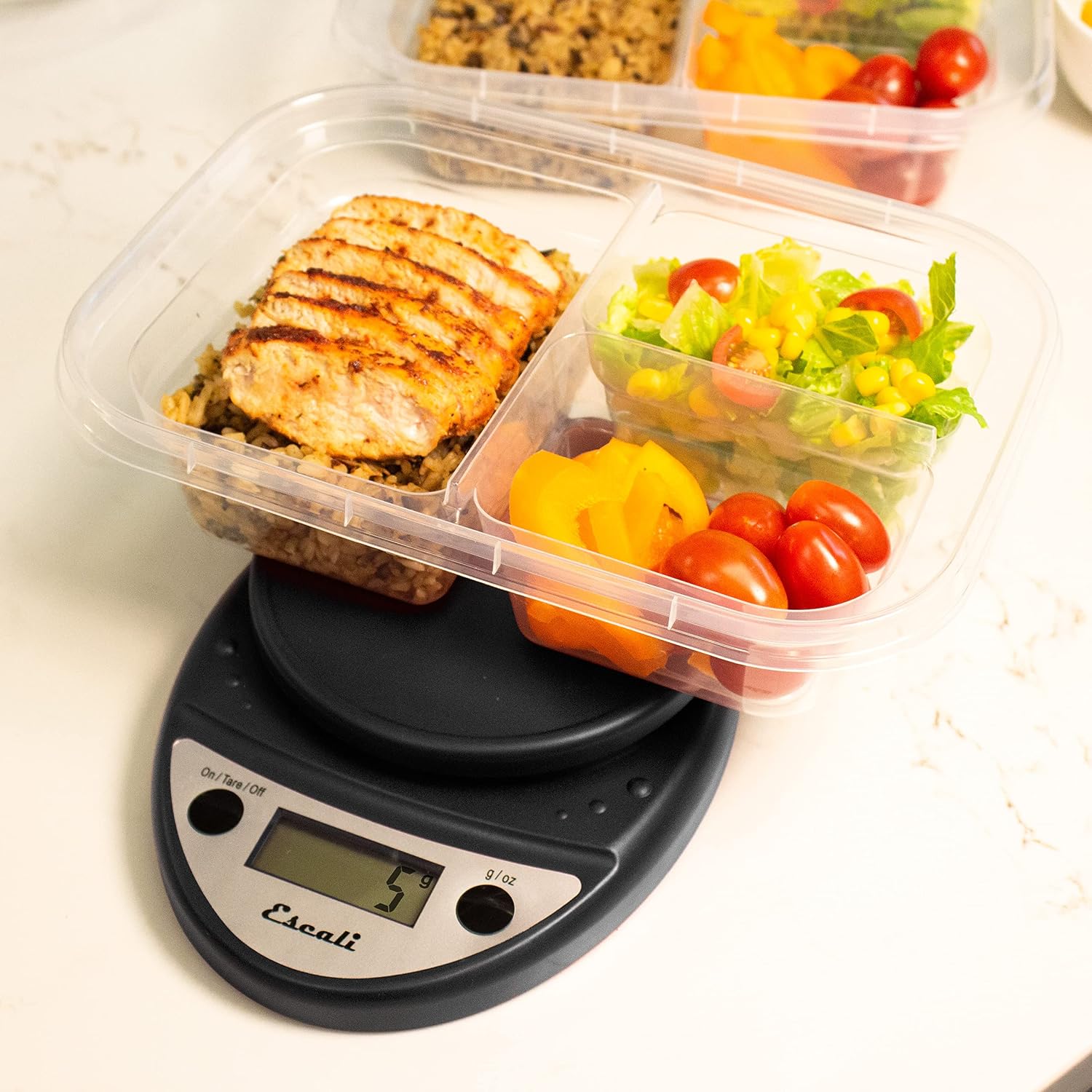 Escali Primo Digital Food Scale Multi-Functional Kitchen Scale and Baking Scale for Precise Weight Measuring and Portion Control, 8.5 x 6 x 1.5 inches, Black - Image 5