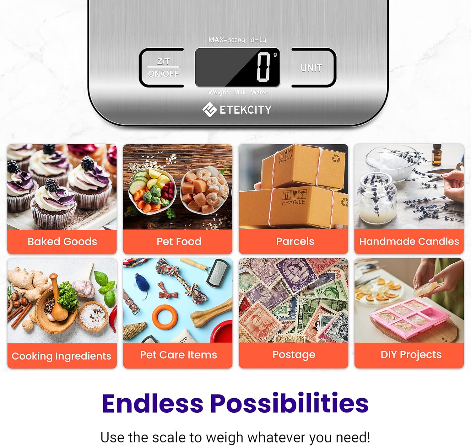 Etekcity Food Kitchen Scale, Digital Grams and Ounces, 11lb - Image 10