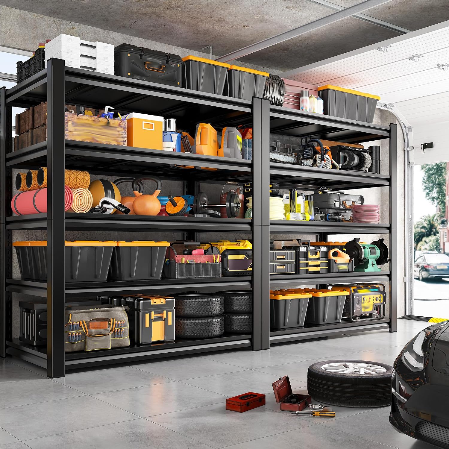 REIBII 5 Tier Garage Shelving for Garage, Adjustable Metal Shelving - Image 7